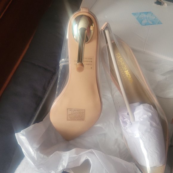 See through clear and gold pump - Picture 2 of 3